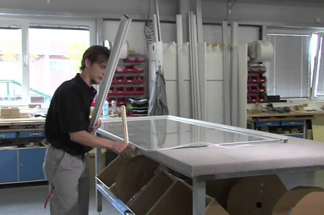 Aluminium door fabrication